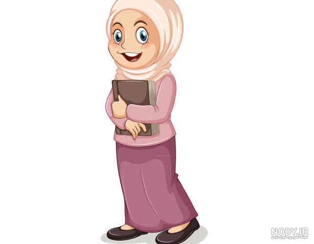 عکس دختر با حجاب مدرسه