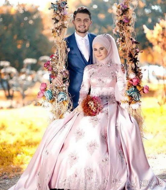 ژست عکس آتلیه عروس و داماد ❤️ [ بهترین تصاویر ]