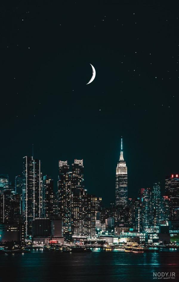 عکس ساختمان شب