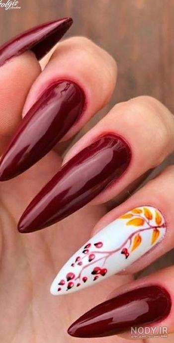 عکس ناخن پاییزی جدید