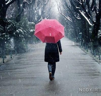 عکس نقاشی چتر و باران