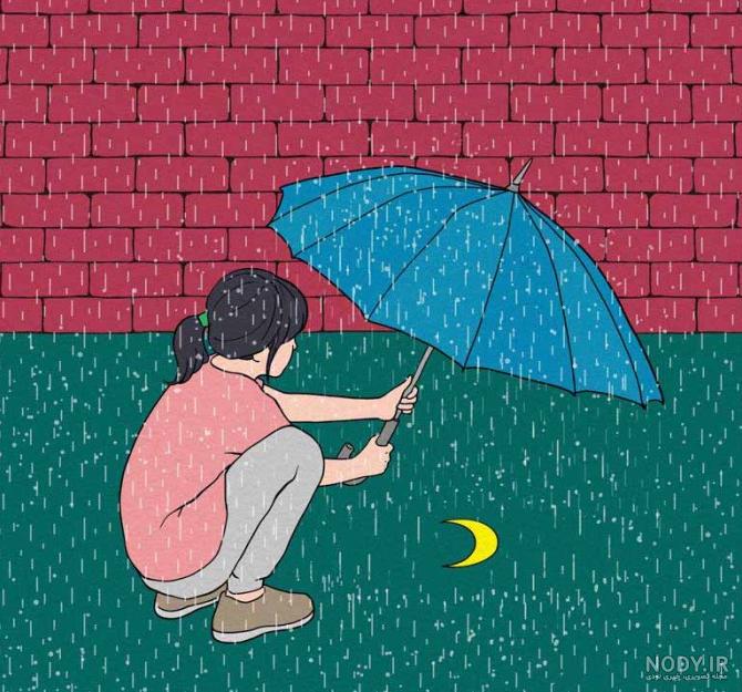 عکس پروفایل چتر و باران و چتر و پاییز + عکس چتر خیس برای پروفایل ...