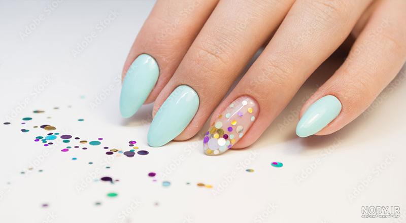 عکس ژلیش ناخن رنگ بنفش - عکس نودی