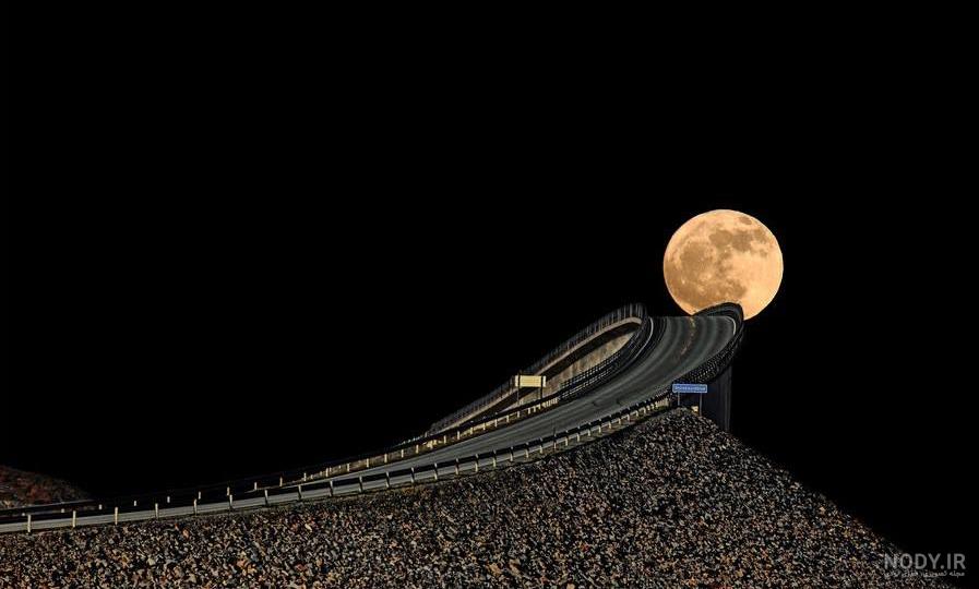 عکس جاده واقعی شب