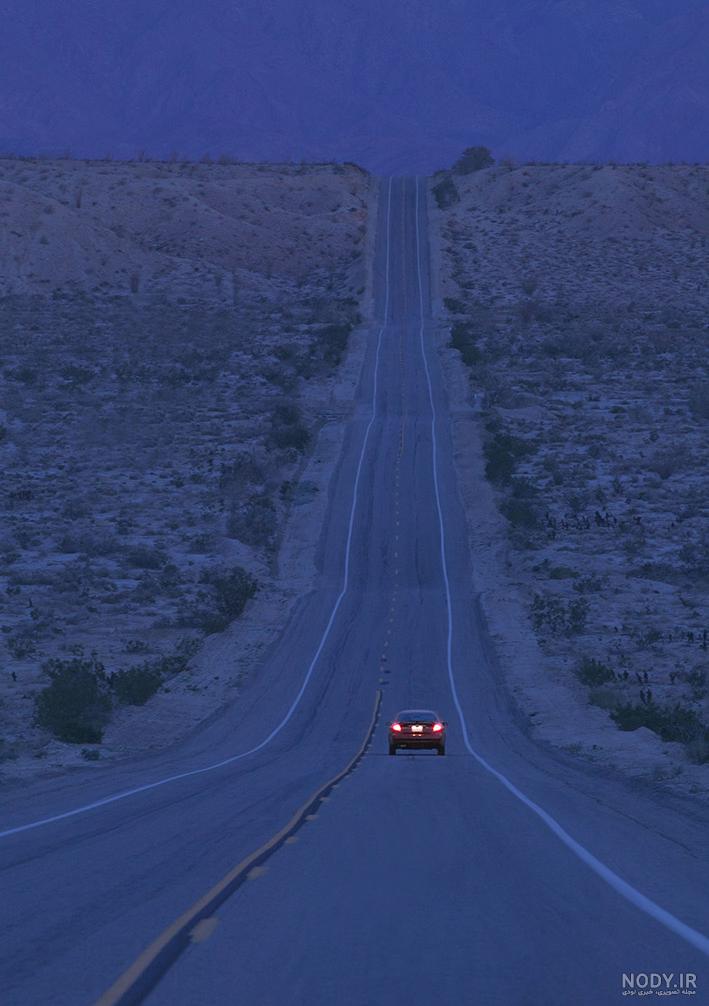 عکس جاده واقعی شب