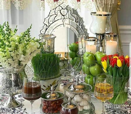 جدیدترین مدل های هفت سین شیشه استوانه ای با 55 طرح پرفروش برای عید ...