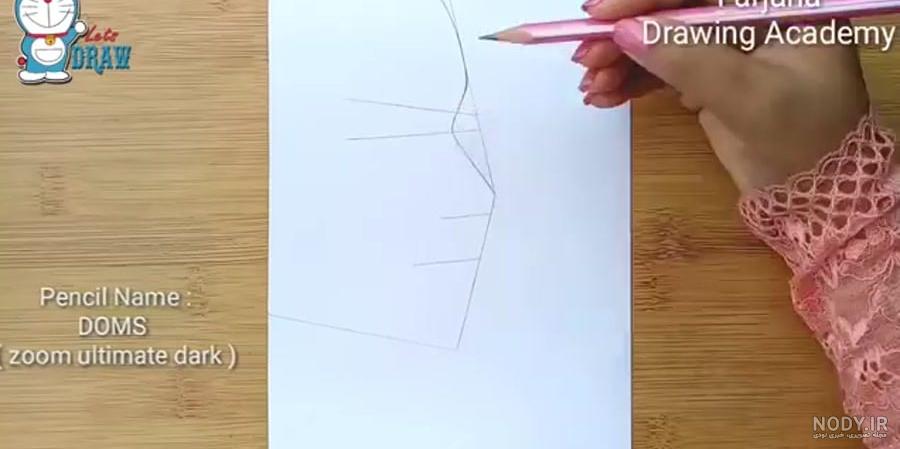 نقاشی سیاه قلم نیم رخ دختر ❤️ [ بهترین تصاویر ]