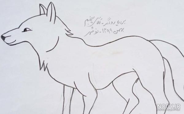 نقاشی کودکانه گرگ و گوزن نقاشی کودکانه گرگ و گوزن