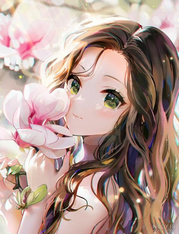 عکس انیمه دخترانه کیوت برای پروفایل - عکس نودی