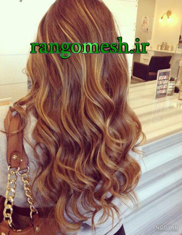 عکس رنگ مو قهوه ای