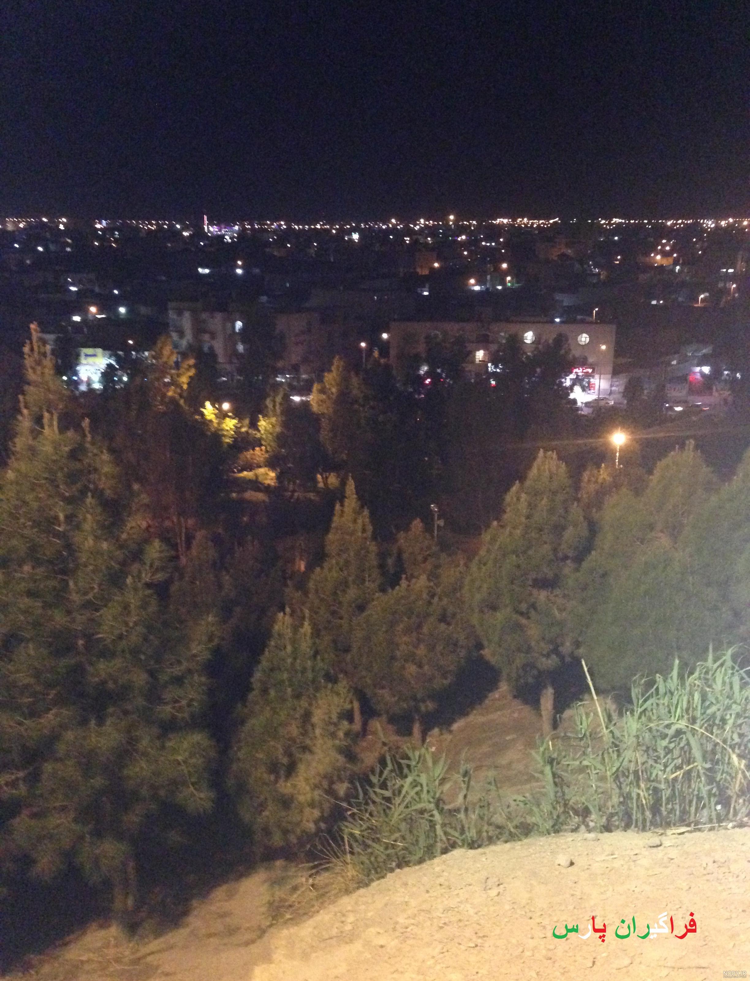 عکس شب در پارک