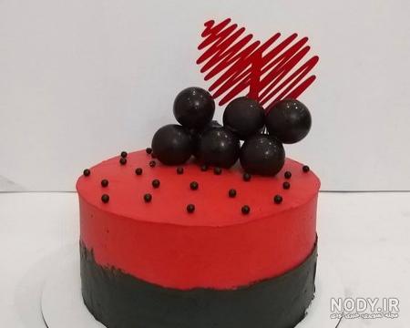 عکس کیک تولد قرمز مشکی دخترانه ❤️ [ بهترین تصاویر ]