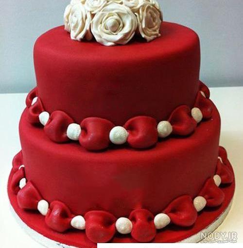 عکس کیک تولد قرمز مشکی دخترانه ❤️ [ بهترین تصاویر ]