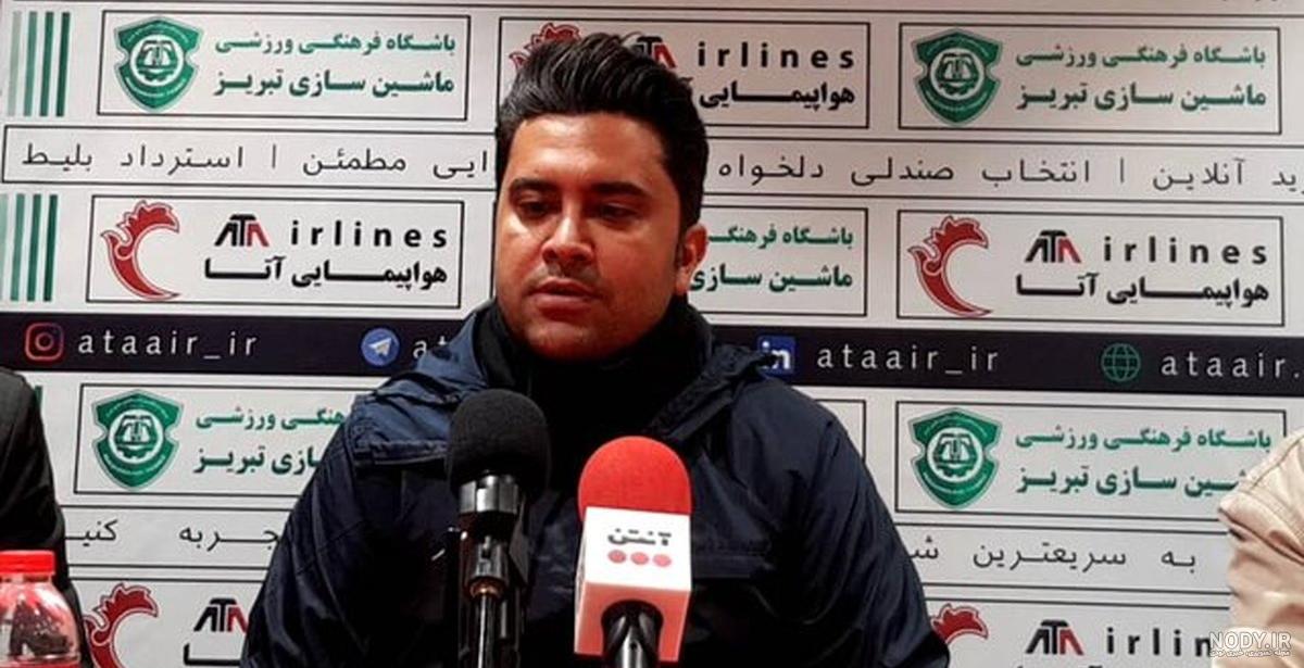 غیبت ابراهیم صادقی، سرمربی سایپا در نشست خبری پیش از بازی با صنعت نفت ...