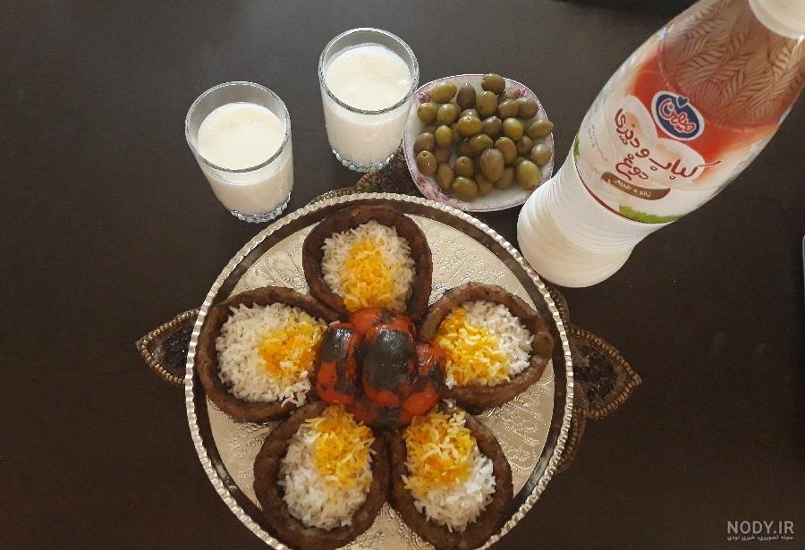 عکس تزیین چلو کباب