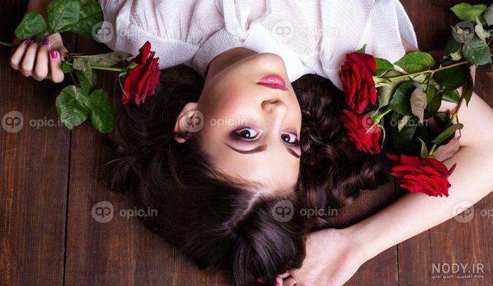 عکس دختر با گل برای پروفایل 1401 | باکلاس عکس دختر با گل برای ...