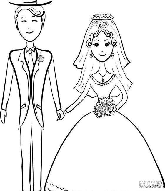 نقاشی لباس عروس