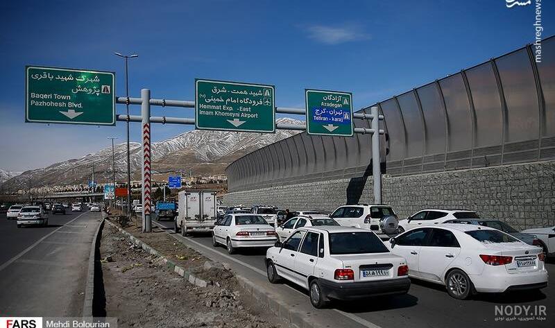 تصویری عجیب از بزرگراه تهران چالوس در صبح امروز ۲۴ مهر