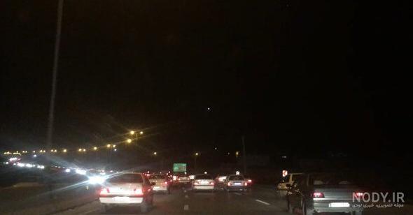 عکس جاده تهران در شب