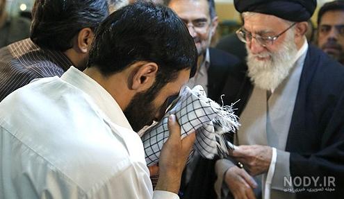 عکس حاج قاسم سلیمانی با چفیه به سر