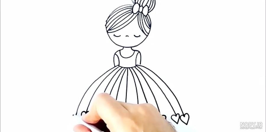 عکس نقاشی دخترانه ساده با مداد سیاه ❤️ [ بهترین تصاویر ]