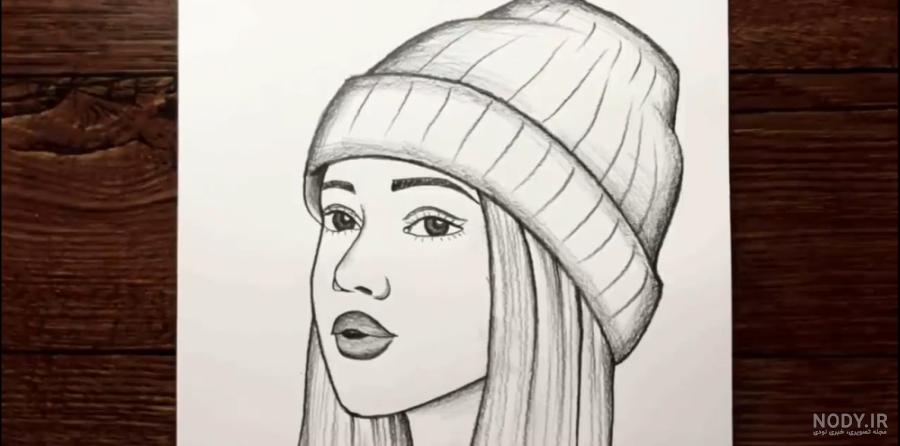 عکس نقاشی دخترانه ساده با مداد سیاه ❤️ [ بهترین تصاویر ]