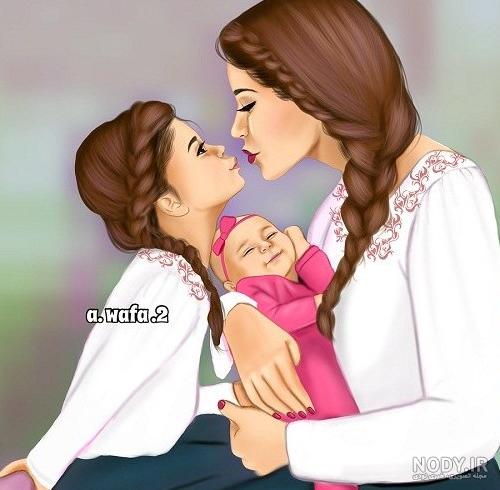 30 ایده جالب برای ژست عکس مادر و دختر
