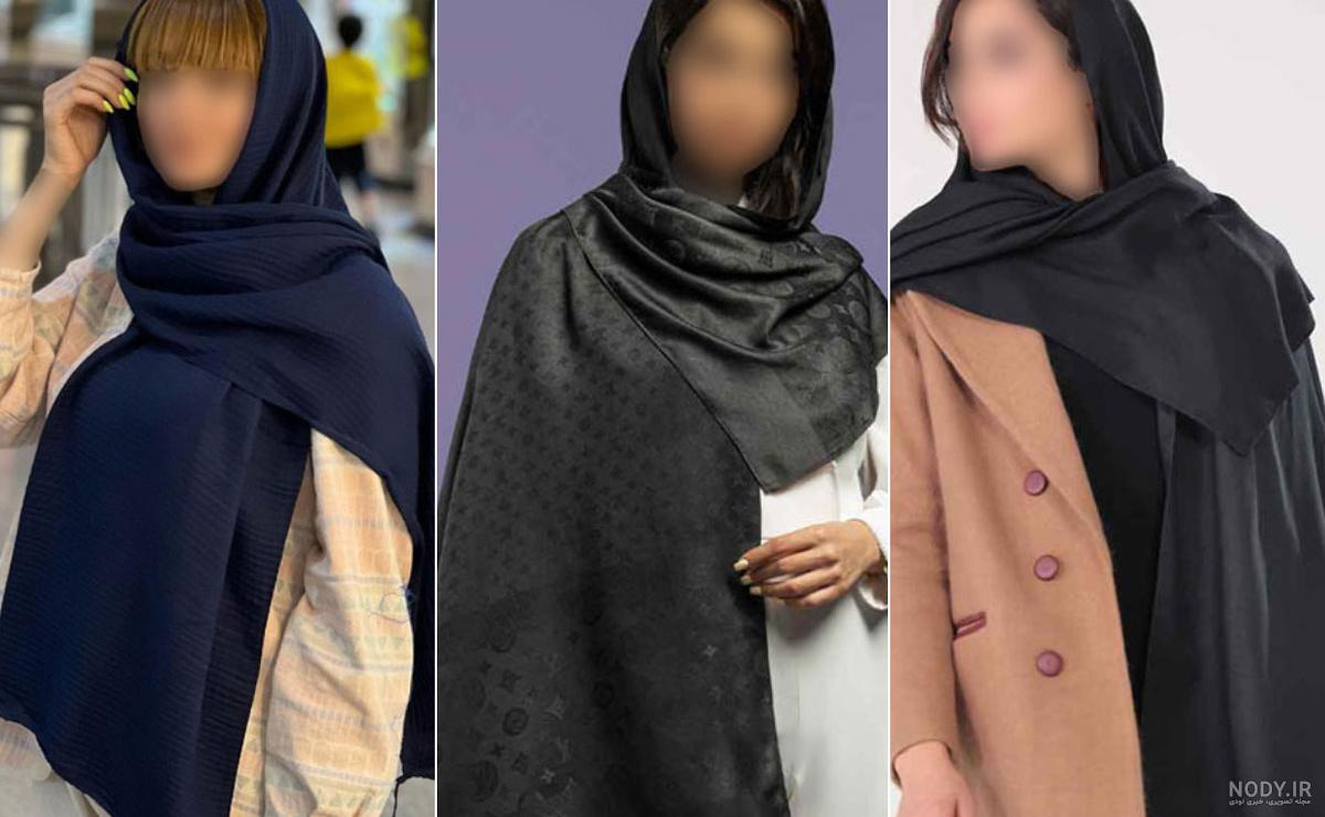 55 مدل شال و روسری مشکی مجلسی و محرمی جدید | ساتیشو 55 مدل شال و روسری مشکی مجلسی و محرمی جدید | ساتیشو