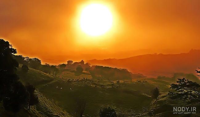 زیباترین عکس غروب خورشید - عکس نودی