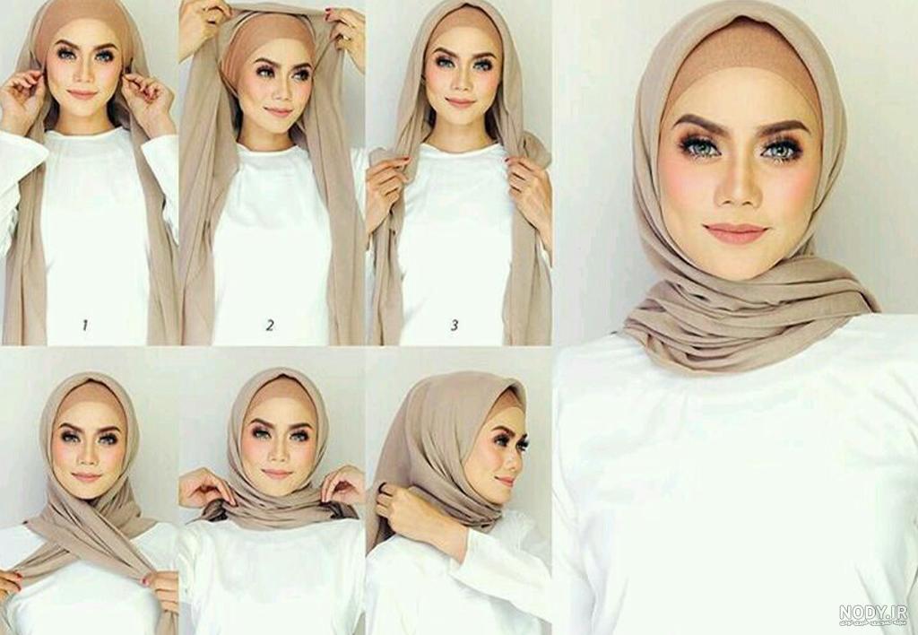 عکس های دیدنی از مدل های بستن شال و روسری با حجاب
