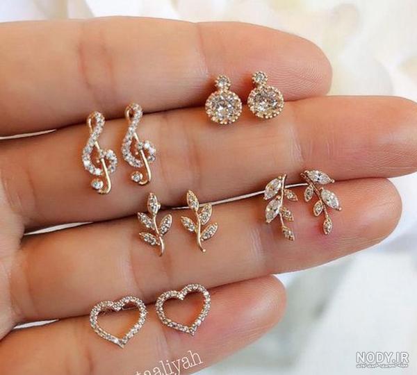 مدل گوشواره طلا دخترانه جدید + عکس مدل گوشواره طلا حلقه ای