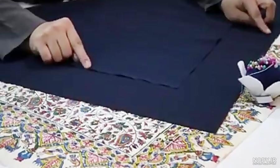 دوخت مقنعه زیبا همراه با الگوی خیاطی