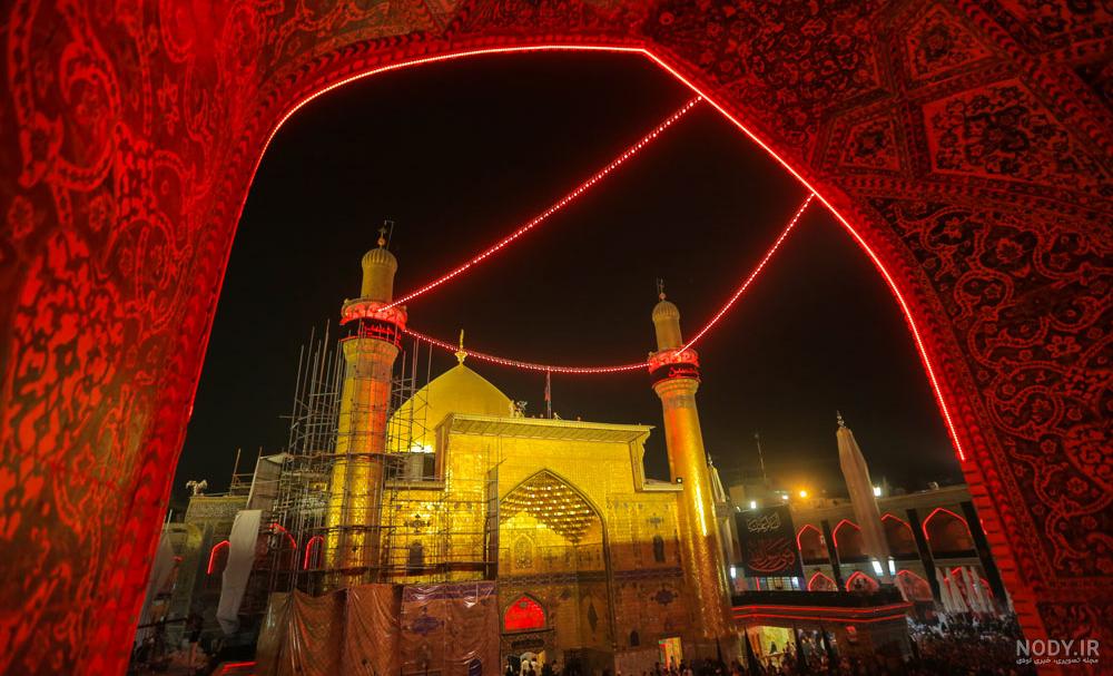 عکس حرم امام علی در شب شهادت
