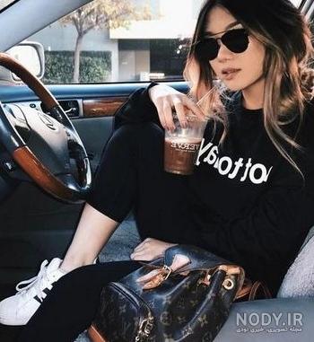 عکس فیک دخترانه با ماشین - عکس نودی