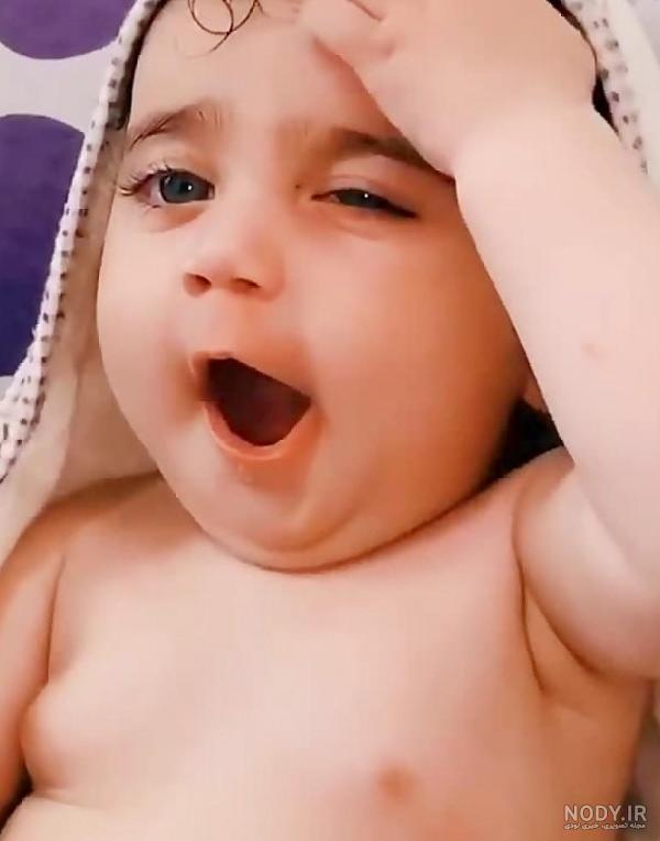 عکس نوزاد پسر چشم ابرو مشکی - عکس نودی