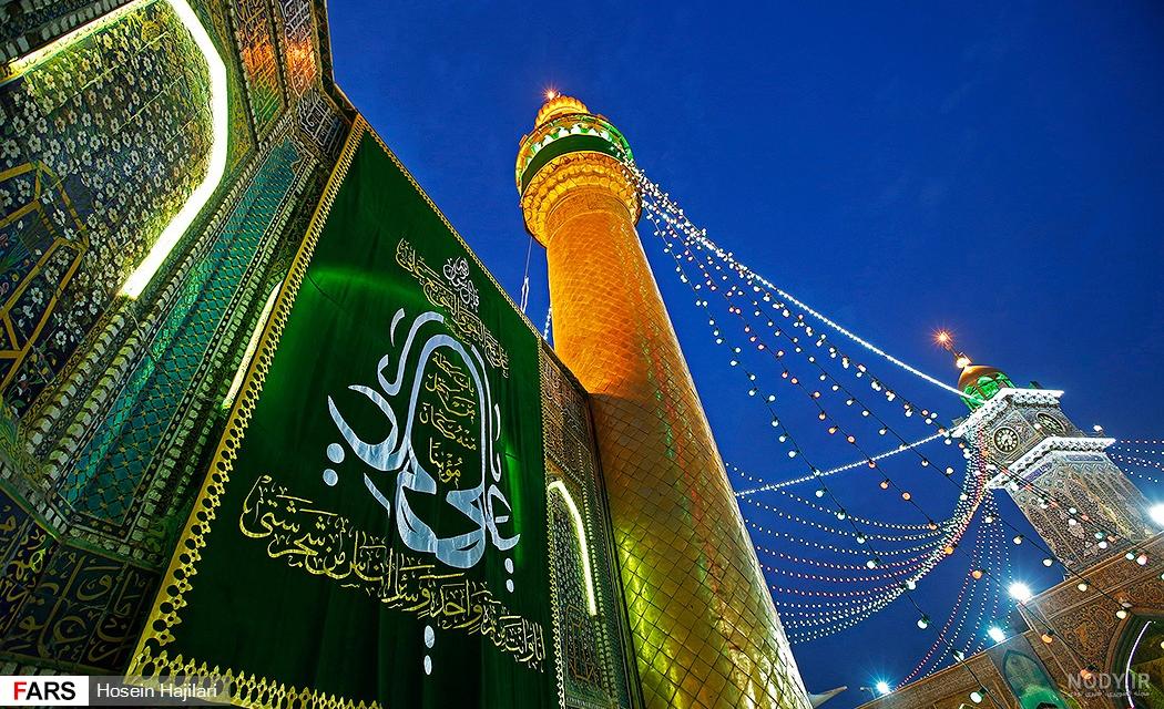 مشرق نیوز - عکس/ حال و هوای حرم امام علی(ع) در شب میلادشان