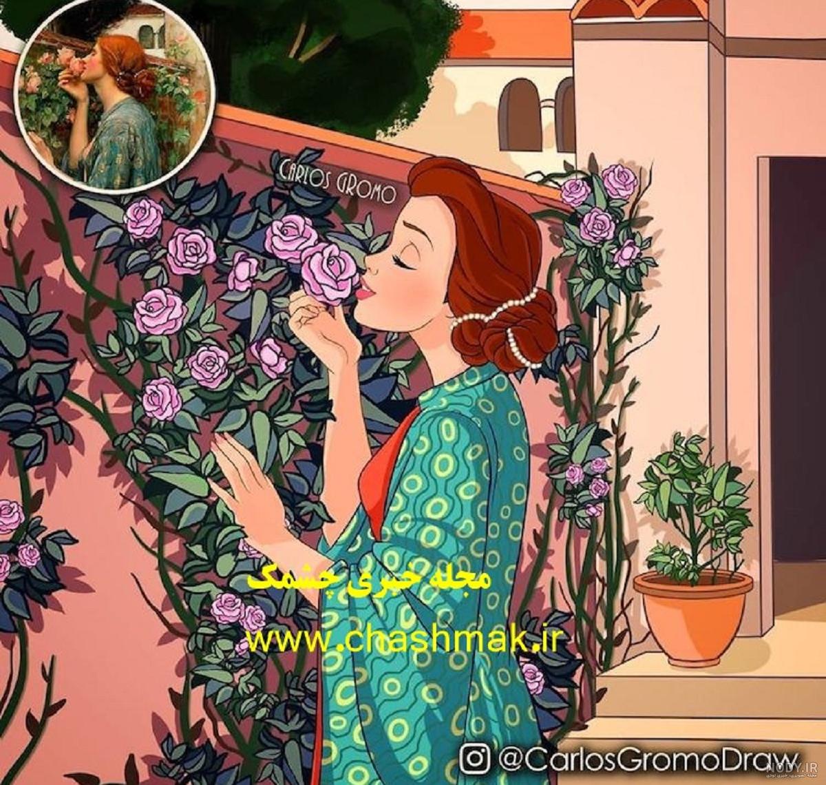 آموزش نقاشی به کودکان - طراحی پرنسس خوشگل