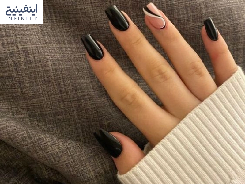 بیش از 30 مدل ناخن مشکی جدید شیک و ساده 1403 - اینفینیتی بیش از 30 مدل ناخن مشکی جدید شیک و ساده 1403 - اینفینیتی