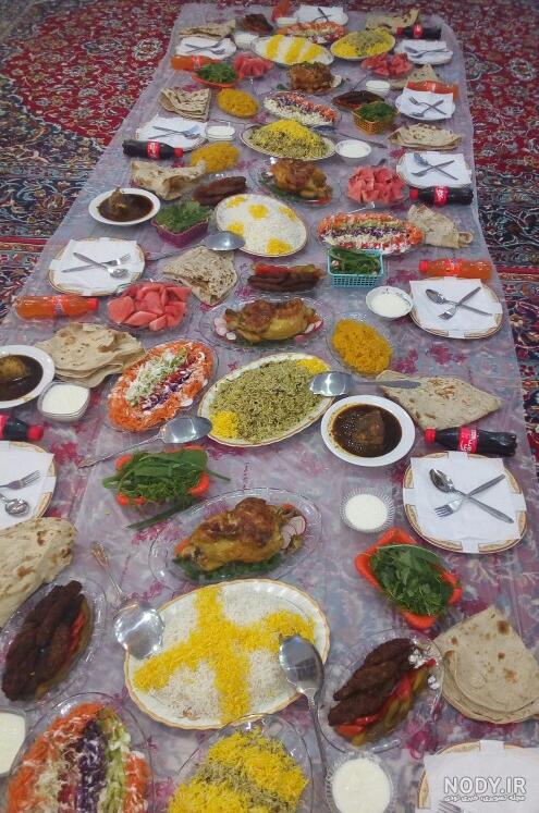 عکس از سفره غذاهای ایرانی عکس از سفره غذاهای ایرانی