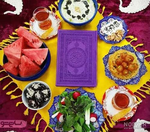 تزیین سفره افطار | 110 عکس سفره افطاری ساده، زیبا و شیک - دلبرانه
