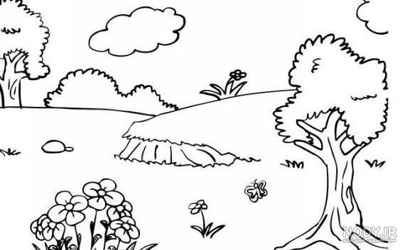 عکس ساده با مداد رنگی - عکس نودی