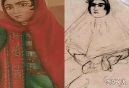 عکس نقاشی جیران همسر ناصرالدین شاه