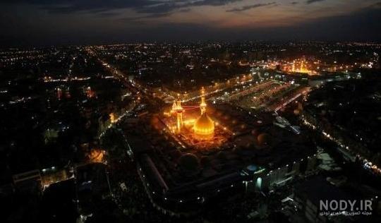 عکس حرم امام رضا از داخل هواپیما