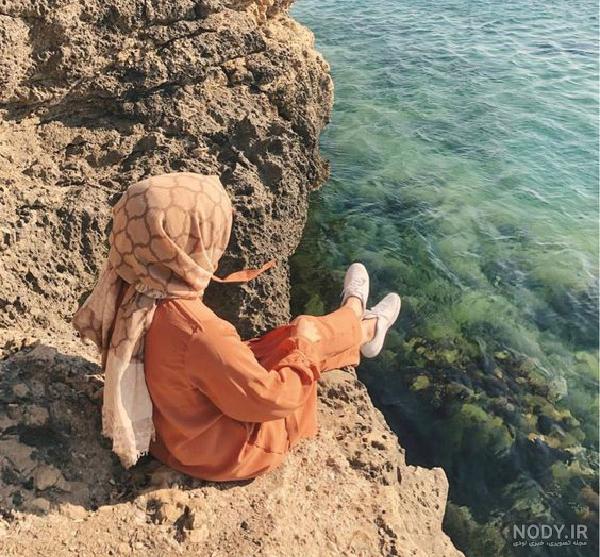 عکس نقاشی دختر با حجاب کودکانه