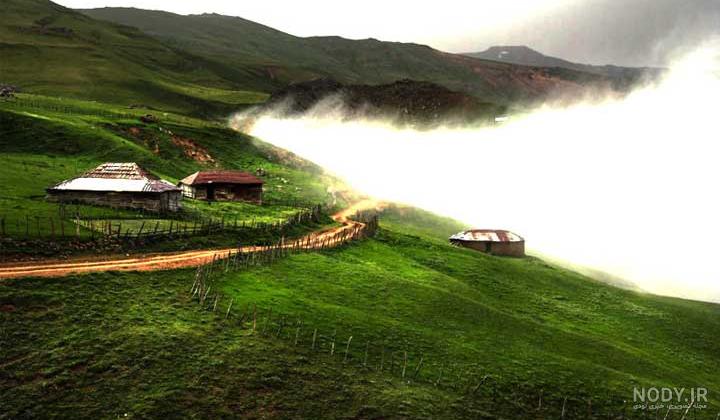 منظره دیدنی از روستای برفی فیلبند+عکس