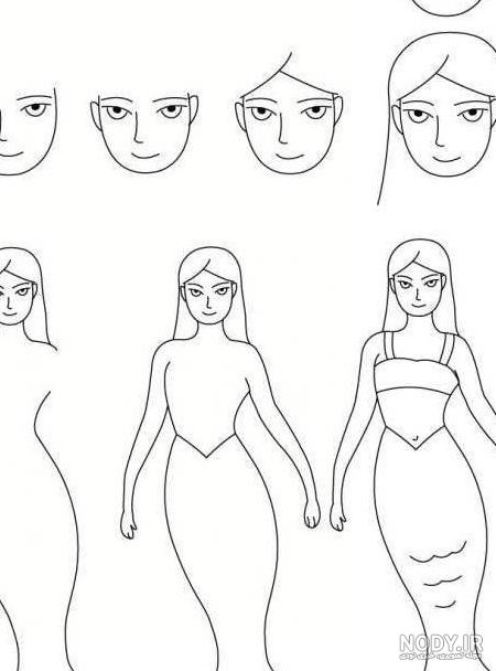 عکس نقاشی دخترانه مرحله به مرحله عکس نقاشی دخترانه مرحله به مرحله