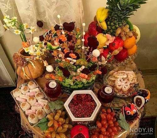 سفره شب یلدا مدرن 1401 + تزئینات شب یلدا مدرن و امروزی 1401 حرف تازه