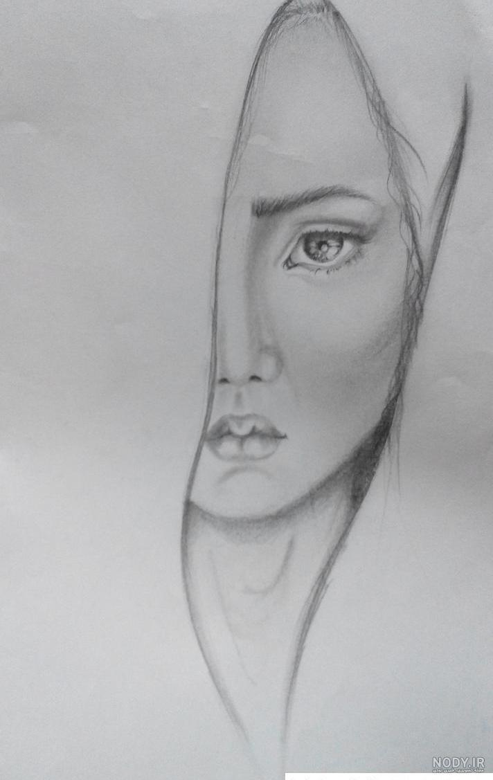 عکس نقاشی چهره غمگین کودکانه - عکس نودی
