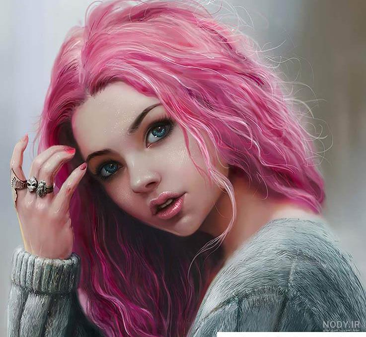 عکس کیوت فانتزی دخترانه اکلیلی بنفش