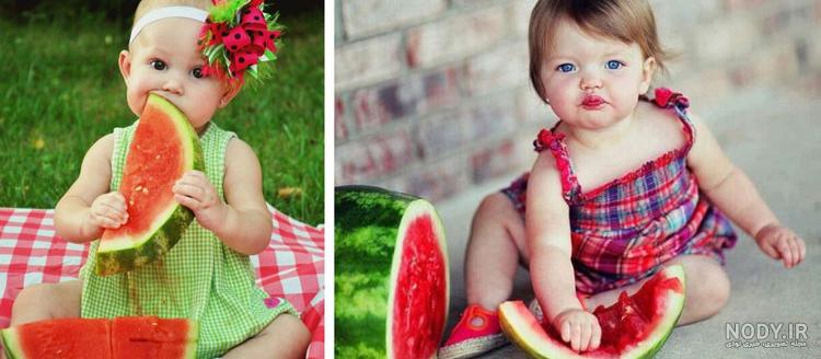 ایده‌های عکس یلدا نوزاد برای عکاسی در منزل - مجله چند ماهمه